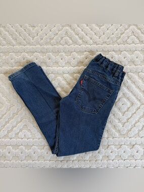 (A) Levi’s 511 Slim Flex Jeans Boys Size 10 Adjustable Waist Medium Wash Denim